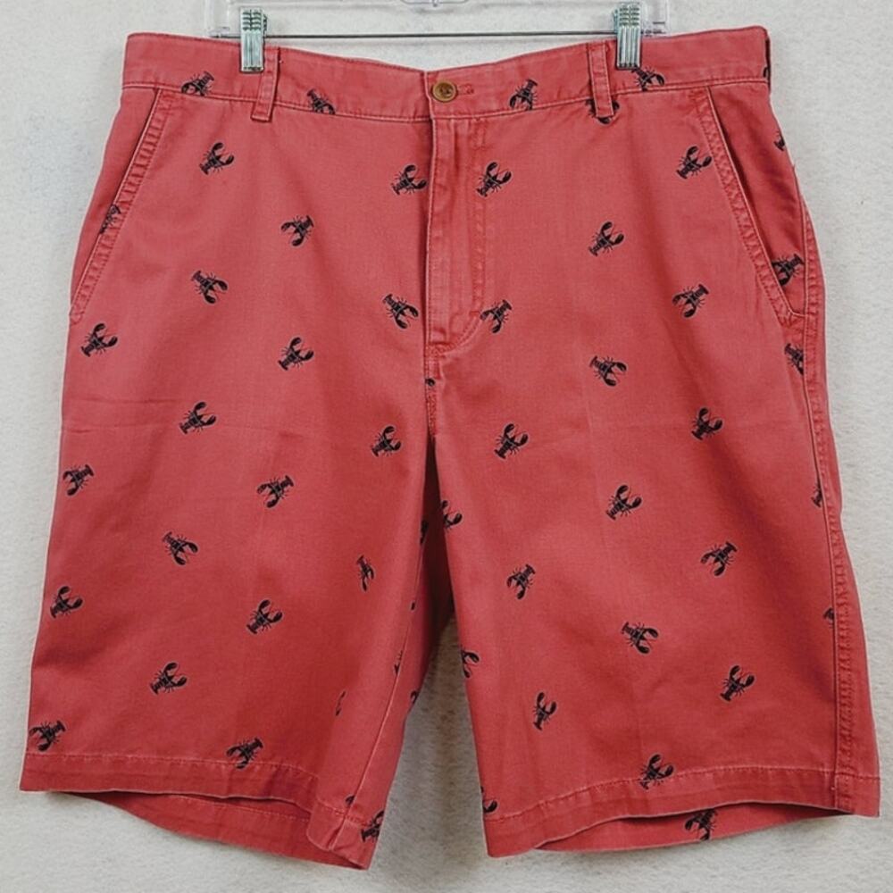 Izod Saltwater Men's Shorts Red w/Lobsters Size 38, EUC